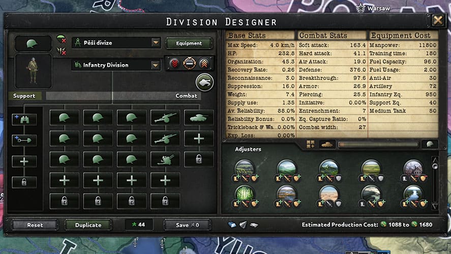 Best Defense Division Template in HOI4 for Poland (Minor Power)