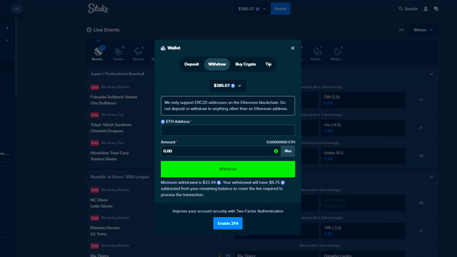 Stake Withdrawal