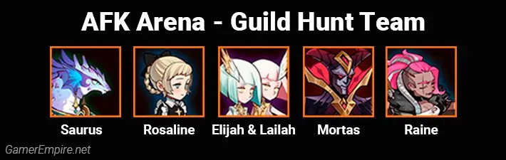 AFK Arena Best Team For Guild Hunt Mortas and Raine Comp