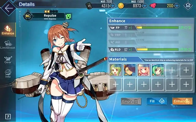 Azur Lane enhance ship