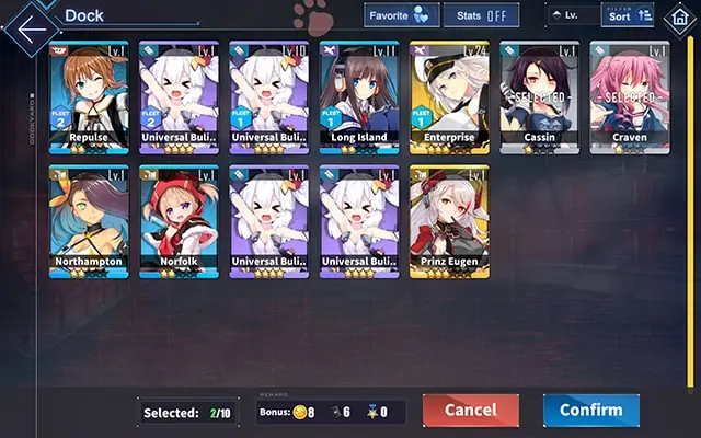 Azur Lane retire ships