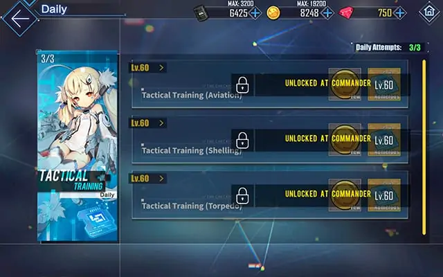 Azur Lane tactical daily training