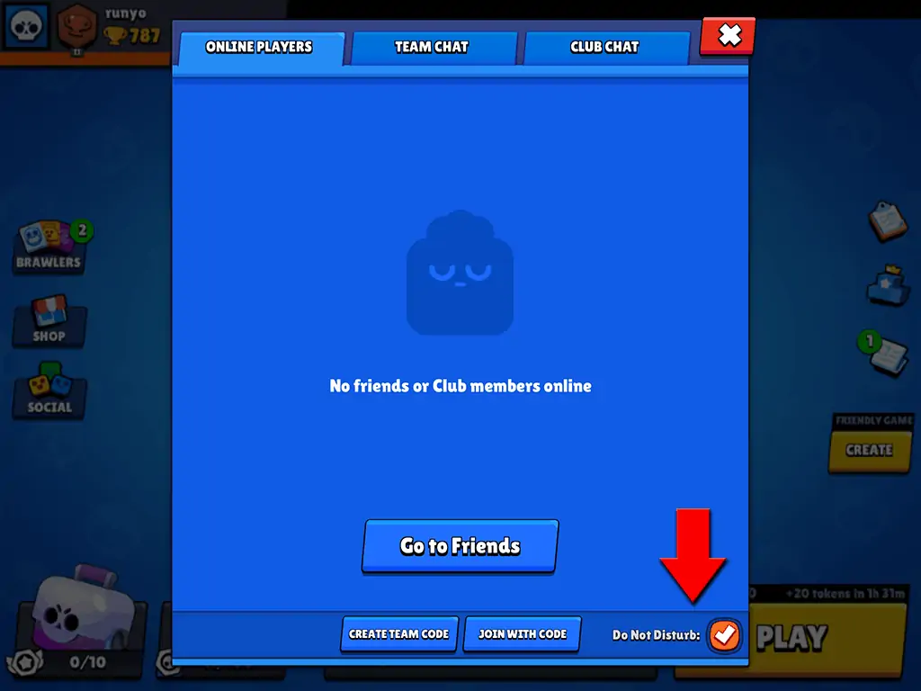 Brawl Stars do not disturb option