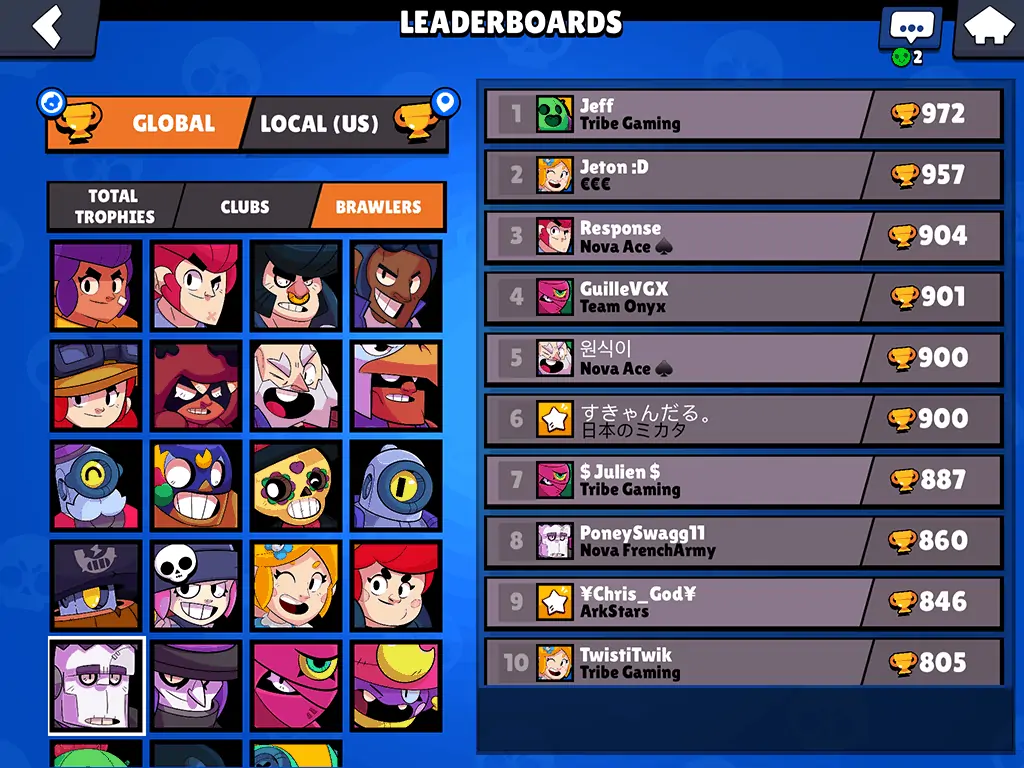 Brawl Stars most trophies with Frank brawler