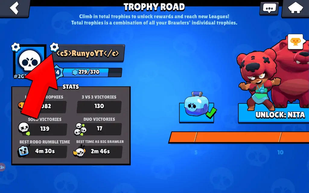 Change name color in Brawl Stars