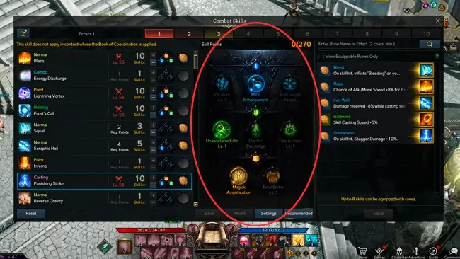 Lost Ark Skill Tree System